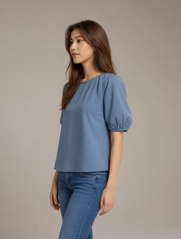 puff sleeve blouse by qwen image 2.1