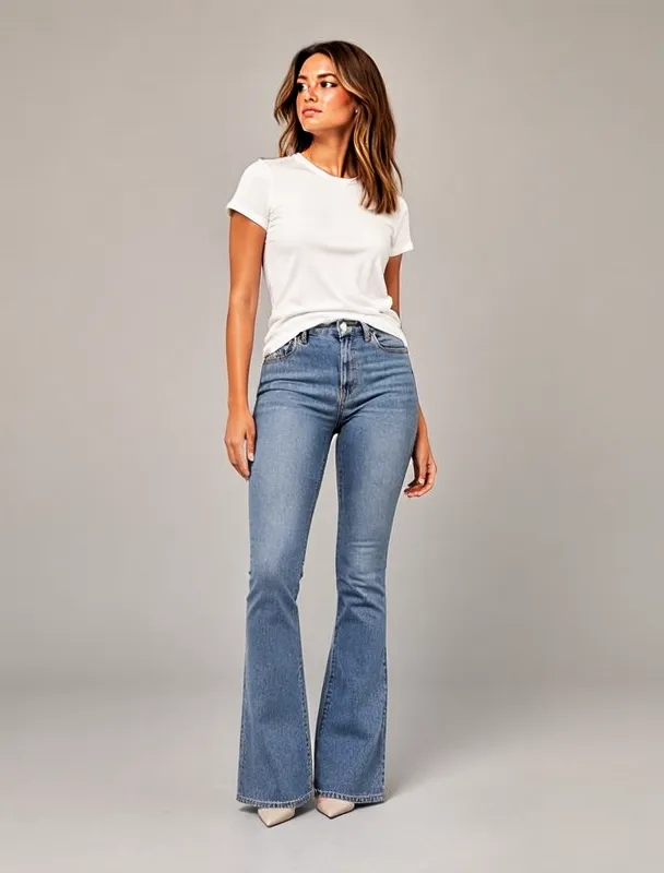 flared jeans by moss image sft