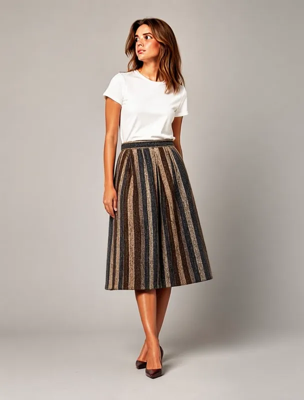 lowicz striped wool skirt by moss image sft