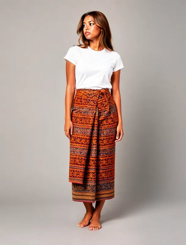 sampot wrapped skirt by moss image sft