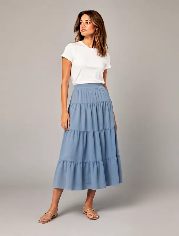 tiered skirt by moss image sft