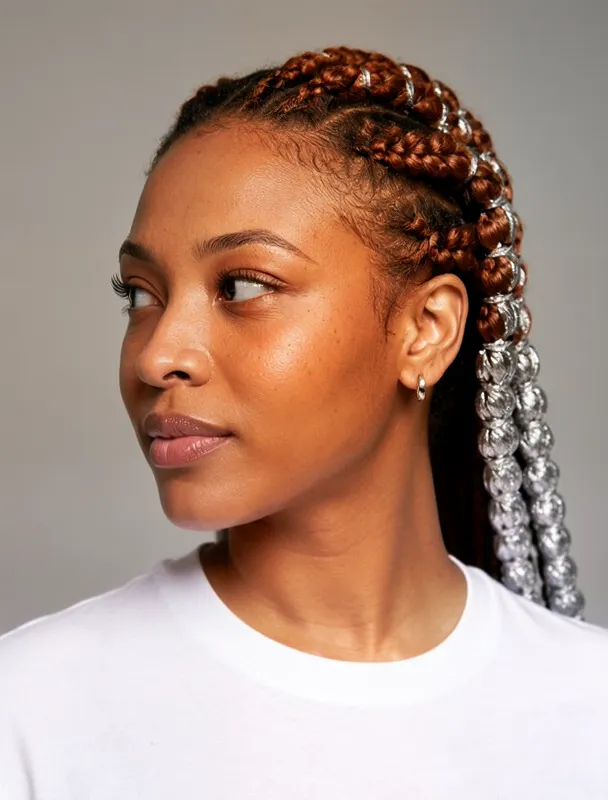 twin braids in silver braid covers by moss image sft