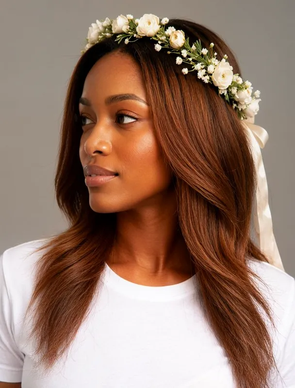 vinok flower crown with ribbons by moss image sft