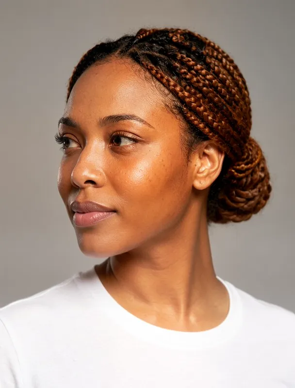 braids coiled over her ears by moss image sft