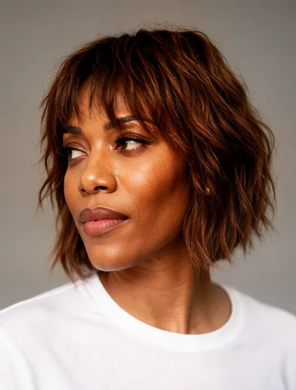 messy french bob with bangs by moss image sft