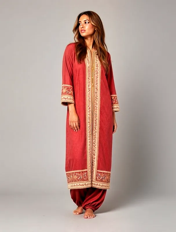 entari robe over alvar trousers by moss image sft
