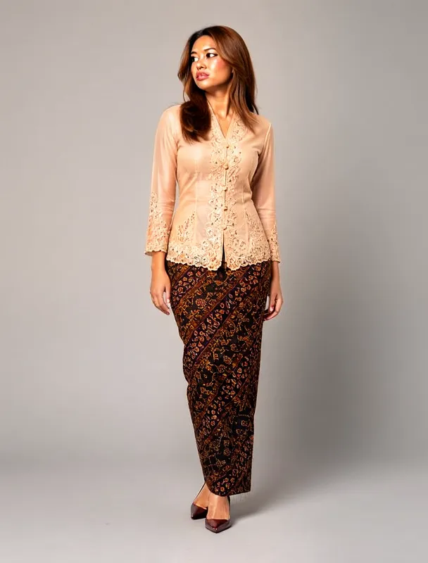 kebaya blouse with batik sarong by moss image sft