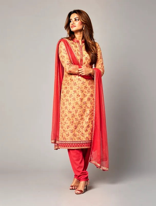 salwar kameez with dupatta by moss image sft