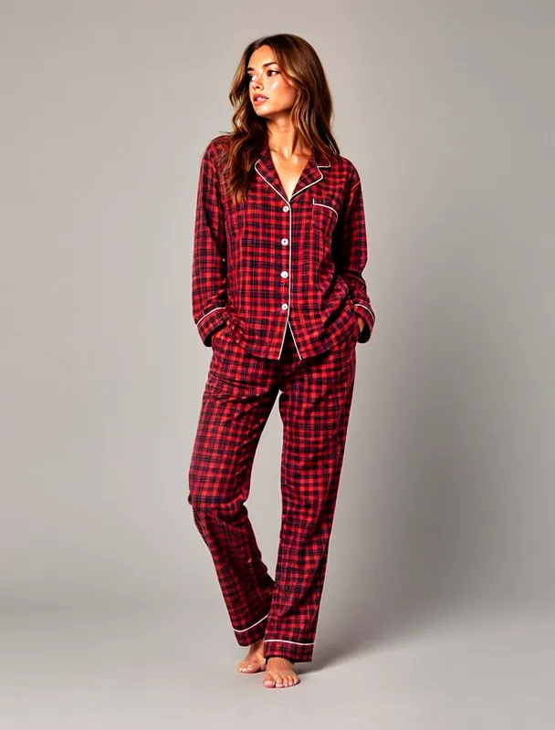 flannel pajama set by moss image sft