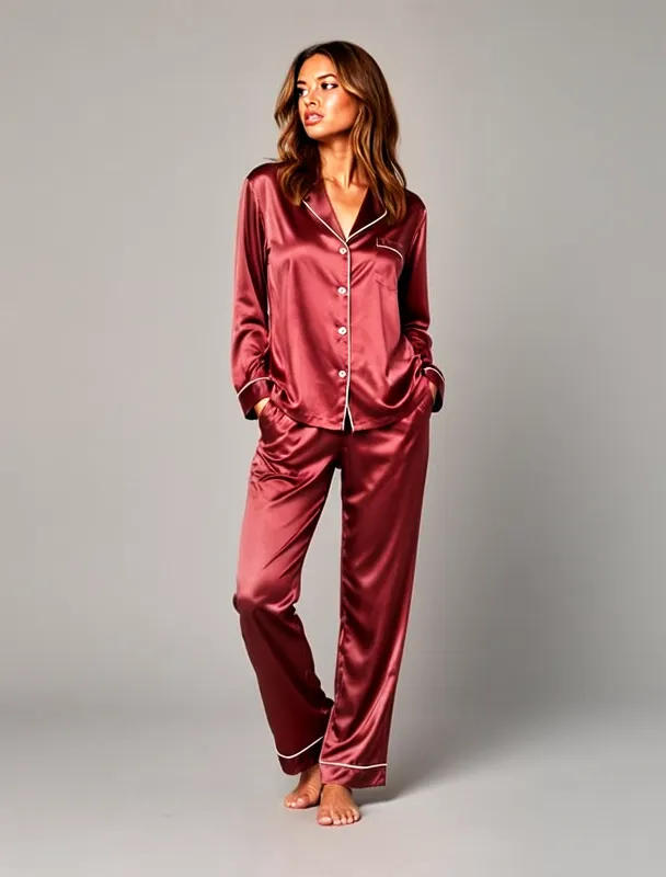 silk pajama set by moss image sft